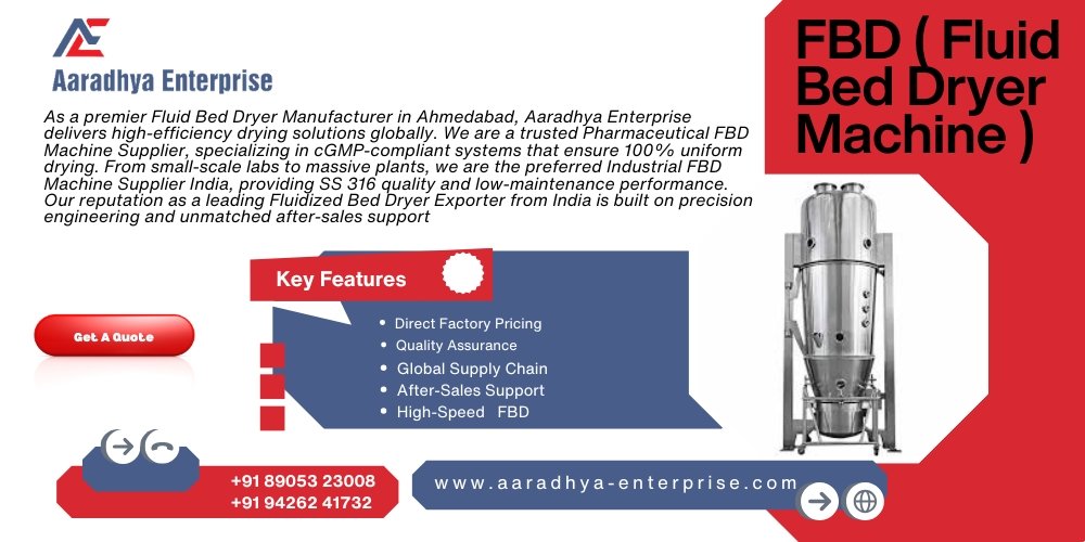 Fluid Bed Dryer Machine Manufacturer in Ahmedabad